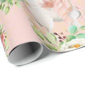 Girly Chic Modern Watercolor Geschenkpapier (Rolleneckpunkt)
