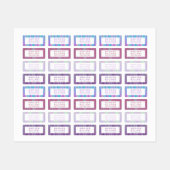 Girly Chic Moderne Personalisierte Namenskleidung Etiketten (Blatt)