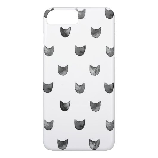 Girly Chic-niedliches Katzen-Muster Case-Mate iPhone Hülle (Rückseite)