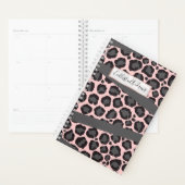 Girly Chic Pink Black Gray Leopard Cheetah Print Planer (Anzeige)