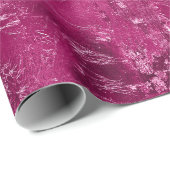 Girly Chic Pink Crinkle Geburtstag Geschenkpapier (Rolleneckpunkt)