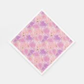 Girly Chic Pink Glitzer Rose Serviette (Ecke)