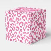 Girly Chic Pink White Leopard Geschenkschachtel (Vorderseite)