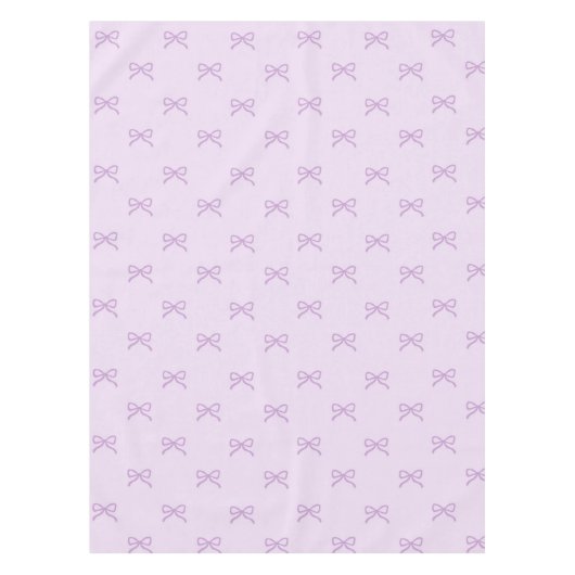 Girly Chic Purple Bow Pattern Spring & Summer Tischdecke (Vorderseite)