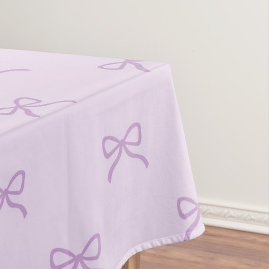 Girly Chic Purple Bow Pattern Spring & Summer  Tischdecke (Beispiel)