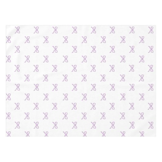 Girly Chic Purple Bow Pattern Spring & Summer  Tischdecke (Vorderseite (Horizontal))