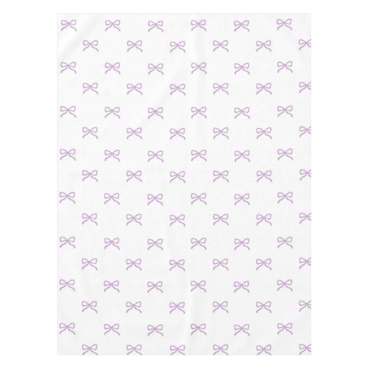 Girly Chic Purple Bow Pattern Spring & Summer  Tischdecke (Vorderseite)