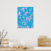Girly Chic Romantic Soft Blue Ästhetik Poster (Küche)