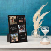 Girly Chic Rose Gold Schwarze BESTE FREUNDIN Besol Fotoplatte (Seite)