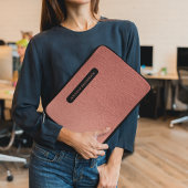 Girly Chic Rose Goldname Typografie Mit Monogramm Laptopschutzhülle