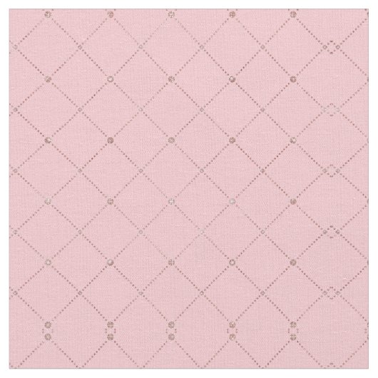 Girly Chic Simple Rose Gold Pink Diamond Geometris Stoff (Nahaufnahme)