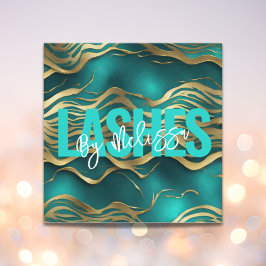 Girly Chic Typografy Beauty Makeup Artist Lashes Quadratische Visitenkarte