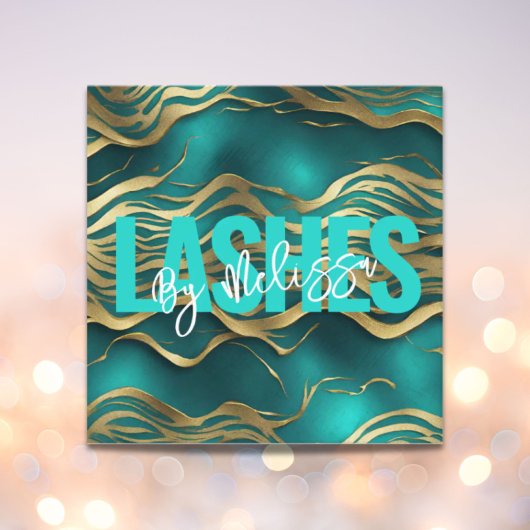 Girly Chic Typografy Beauty Makeup Artist Lashes Quadratische Visitenkarte