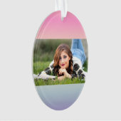 Girly chic unicorn pink purple pastbow ornament (Vorderseite)