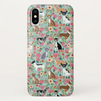 Girly Chihuahua-Vintages Blumenmuster Case-Mate iPhone Hülle