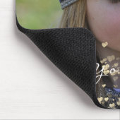 Girly Child Foto Golden Confetti Herz Süß Mousepad (Ecke)