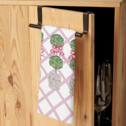 Girly Chinoiserie Ginger Jar Jars Topiary Basket Geschirrtuch (Drittel gefaltet)