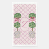 Girly Chinoiserie Ginger Jar Jars Topiary Serviette (Vorderseite)