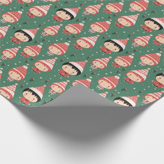 Girly Christmas Geschenkpapier (Ecke)