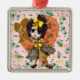 Girly Christmas Ornament Aus Metall