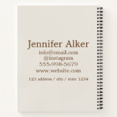 Girly Circle Pampas sandboho beige Elfenbeinname J Notizblock (Rückseite)