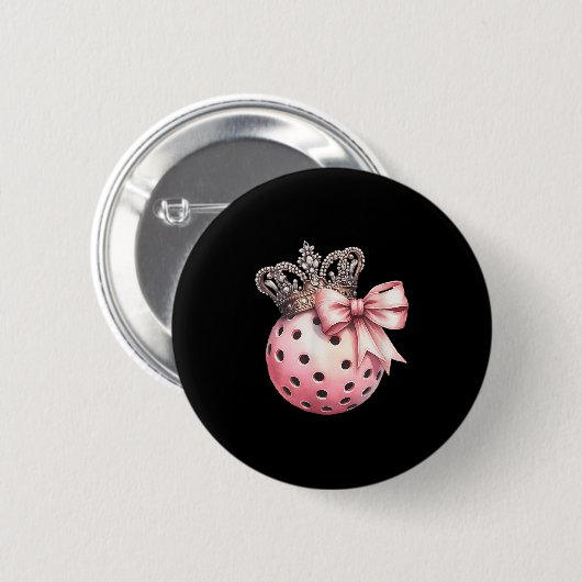 Girly Ckleball Princess Queen Crown für Frauen Button (Vorne & Hinten)