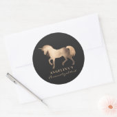 Girly Classy Luxury Rose Golden Foil Custom Unicor Runder Aufkleber (Umschlag)