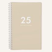 Girly Classy Name Beige Notizblock (Vorderseite)