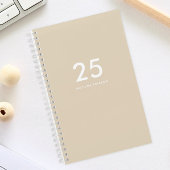 Girly Classy Name Beige Notizblock