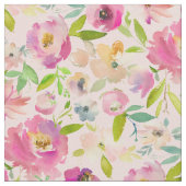 Girly Colorful Blooming Chic Pink Floral Muster Stoff (Nahaufnahme)