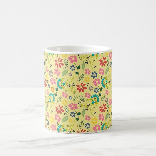 Girly Colorful Boho Spring Blumen Kaffeetasse (Mittel)