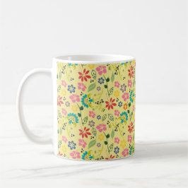 Girly Colorful Boho Spring Blumen Kaffeetasse