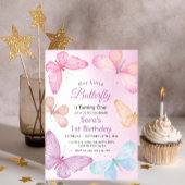Girly Colorful Butterfly Party Einladung