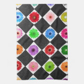 Girly Colorful Daisy Geschirrtuch (Vertikal)
