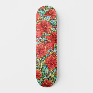 Girly Colorful Floral Urban Street Art Inspiriert Skateboard