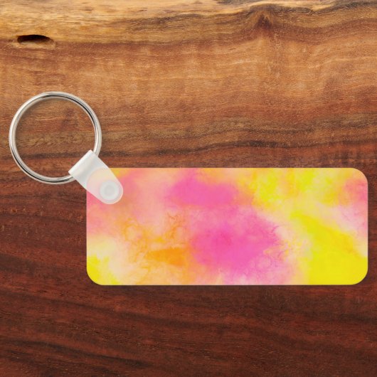 Girly Colorful Gradient Luminous Joy + Name Schlüsselanhänger (Rückseite)