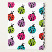 Girly Colorful Ladybug Personalisiert Planer (Rückseite)