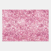 Girly Confetti Glitzer Geschenkpapier Set (Vorderseite 3)