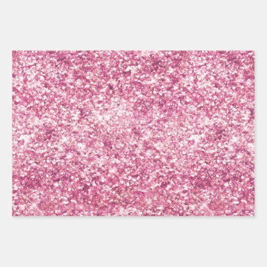 Girly Confetti Glitzer Geschenkpapier Set (Vorderseite 3)