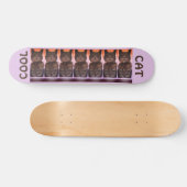 Girly Cool Cat Skateboard (Horizontal)