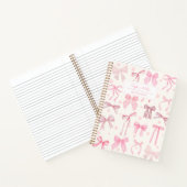 Girly Coquette Ästhetischer Pink Bow Individuelle Notizblock (Innenseite)