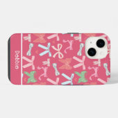 Girly Coquette Bows iPhone Hülle (Rückseite (Horizontal))