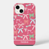 Girly Coquette Bows iPhone Hülle (Rückseite)