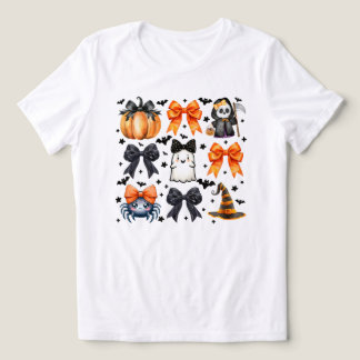 Girly Coquette Niedlich Halloween Bow Tri-Blend Shirt