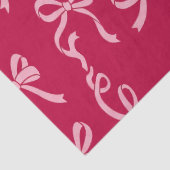 Girly Coquette Pink Bows Pattern Seidenpapier (Detail)