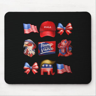 Girly Coquette Trump Vance 2024 Trump Girl Republi Mousepad