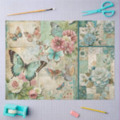 Girly Cotattcore Floral Collage Seidenpapier (Basteln)