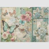 Girly Cotattcore Floral Collage Seidenpapier (Vorderseite)