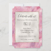 Girly Cotton Candy Pink Glitzer Einladung (Vorderseite)