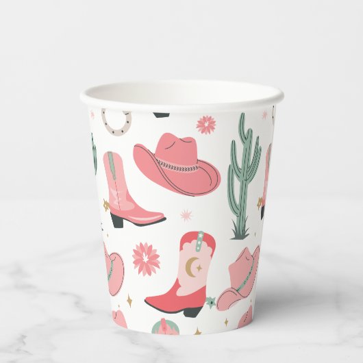 Girly Cowboy Pappbecher (Rückseite)